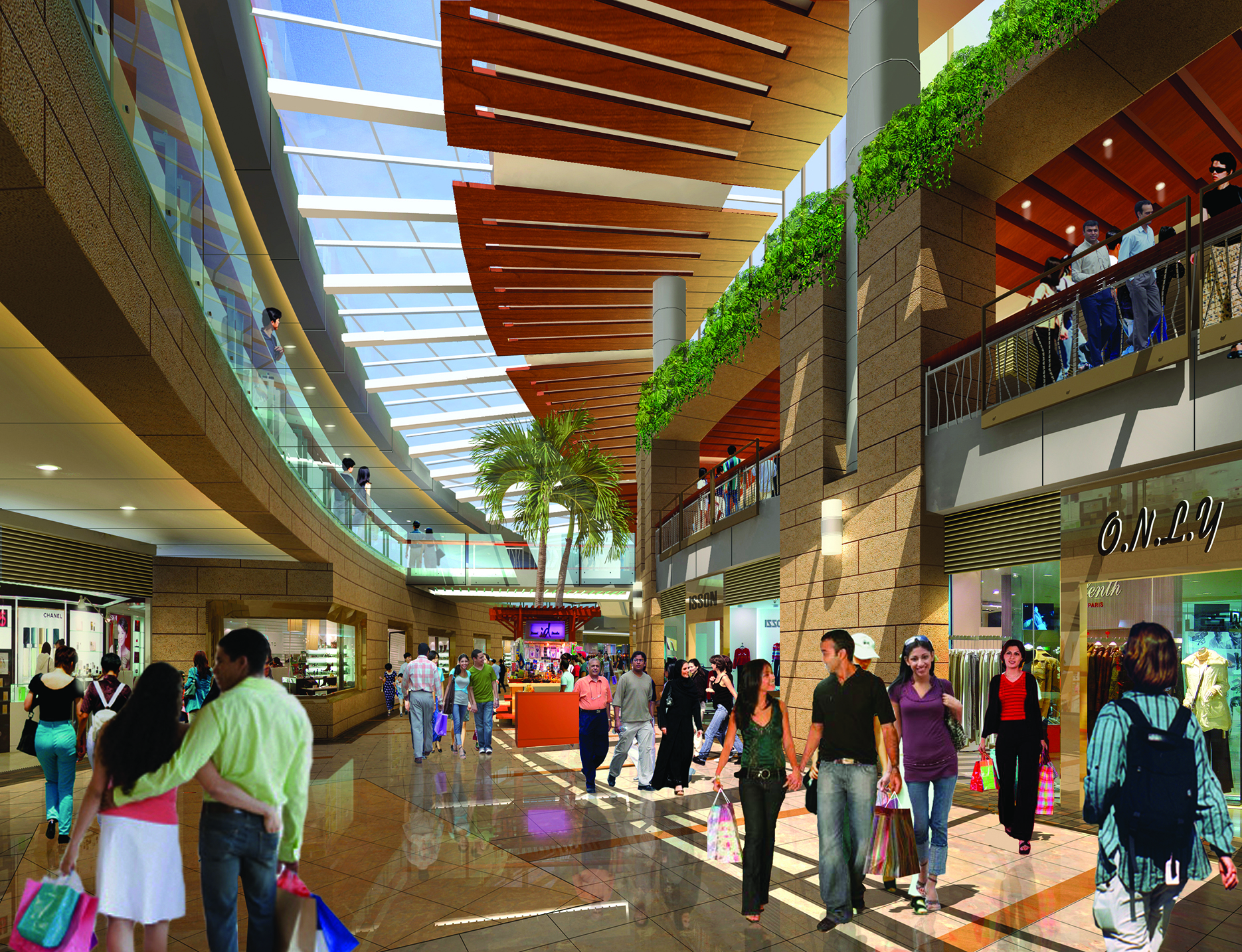 Food & entertainment floor at The Delhi Mall